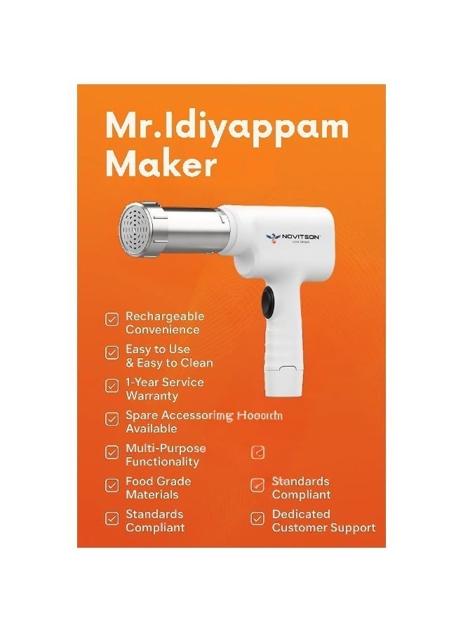 Novitson Electric Idiyappam Maker NIM-3634W, South Indian Sevai Press Machine, White - Image 5