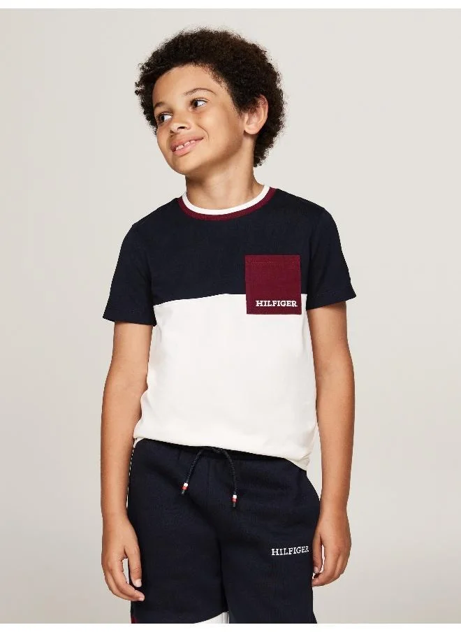 تومي هيلفيغر Youth Color Block T-Shirt
