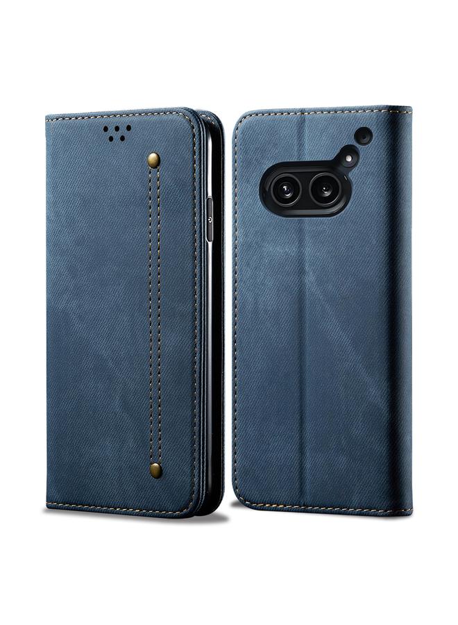 S-TOP Case For Nothing Phone 2A Denim Texture Casual Style Flip Leather Case - Image 1