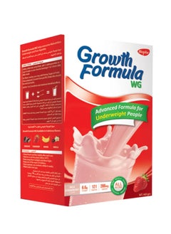 Growth Formula WG - Complete Supplement With Balanced Nutrition - 6.6g Protein - Helps to overcome underweight from age 13 to 50 years - Strawberry -400g