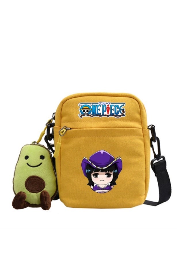 NIBEMINENT Anime One Piece Lufei Skew Straddle Bag Small Square Bag One Shoulder Backpack