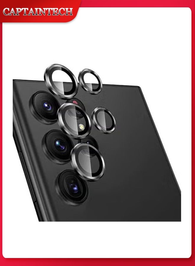 Captaintech Galaxy S24 Ultra Camera Lens Protector (1-Pack) – Scratch-Resistant Tempered Glass with Metal Ring ﻿ - Image 1
