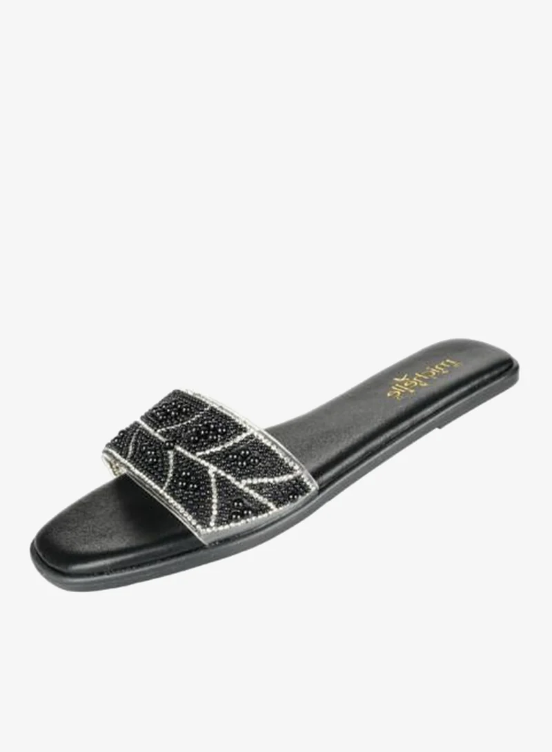 Michelle Morgan Black 092-2783 Michelle Morgan Ladies Flat Heel Sandals 314XG101 Black for Women | Best Price UAE