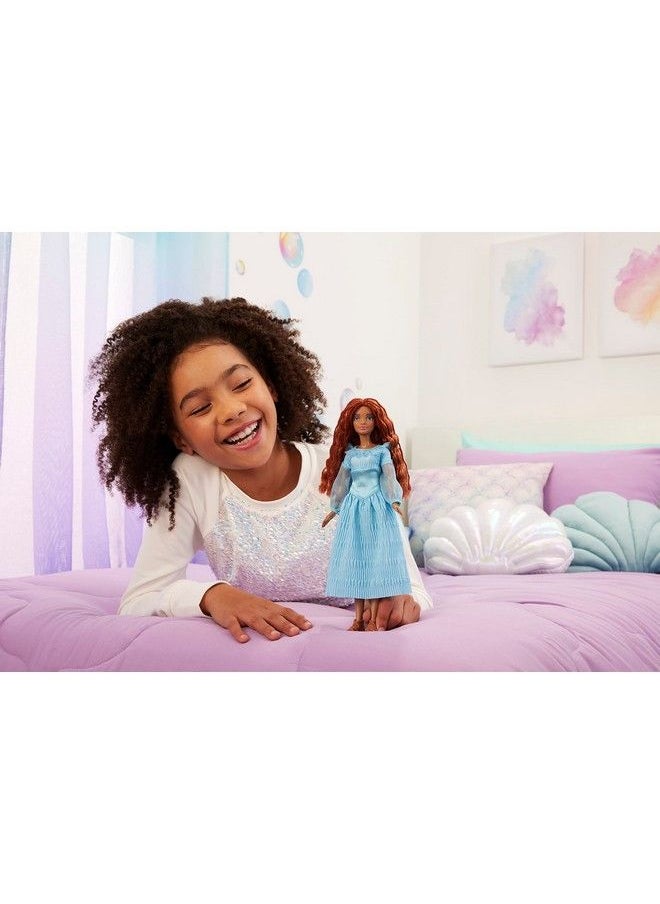 Mattel Games Disney The Little Mermaid Ariel Fashion Doll On Land In Signature Blue Dress Toys Inspired By Disney'S The Little Mermaid  - Image 3