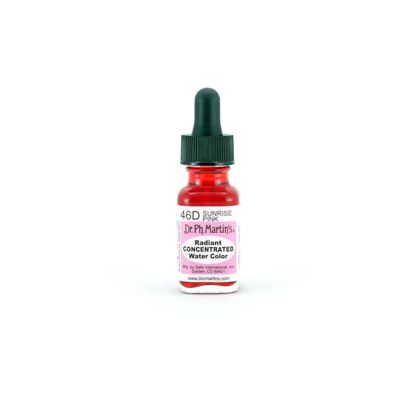Dr. Ph. Martin's Radiant Concentrated Water Color, 0.5 oz, Sunrise Pink (46D) - Image 1