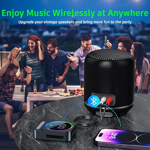 SONRU Bluetooth Aux Adapter, SONRU Bluetooth 5.3 Receiver for Car, Wireless Audio Receiver for Car/Home Stereo/Wired Headphones/Speaker, Dual AUX Outputs, RCA AUX 3.5mm - Image 4