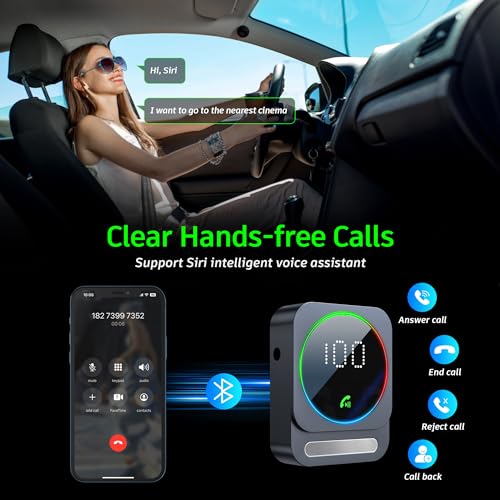 SONRU Bluetooth Aux Adapter, SONRU Bluetooth 5.3 Receiver for Car, Wireless Audio Receiver for Car/Home Stereo/Wired Headphones/Speaker, Dual AUX Outputs, RCA AUX 3.5mm - Image 3