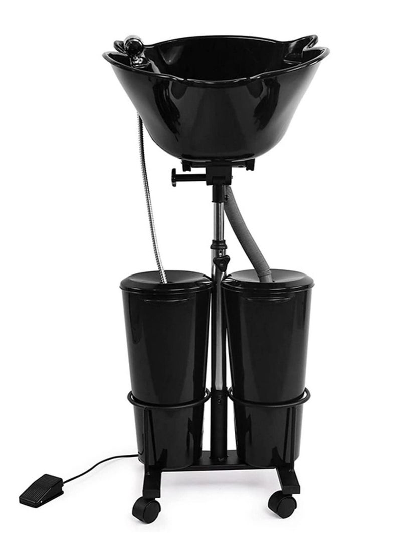 LA PERLA TECH  - Portable Hairdressing Salon Wash Basin with Electric Pump, Height Adjustable Hair Washing Sink, Shampoo Bowl for Elder/Pregnant Women, Hair Wash Tray with 2 Buckets and Drain Hoses… - Image 1