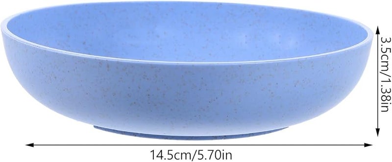 Coheali 6Pcs Shallow Cat Food Bowls Set Plastic Whisker Friendly Beige Pink Blue - Image 3