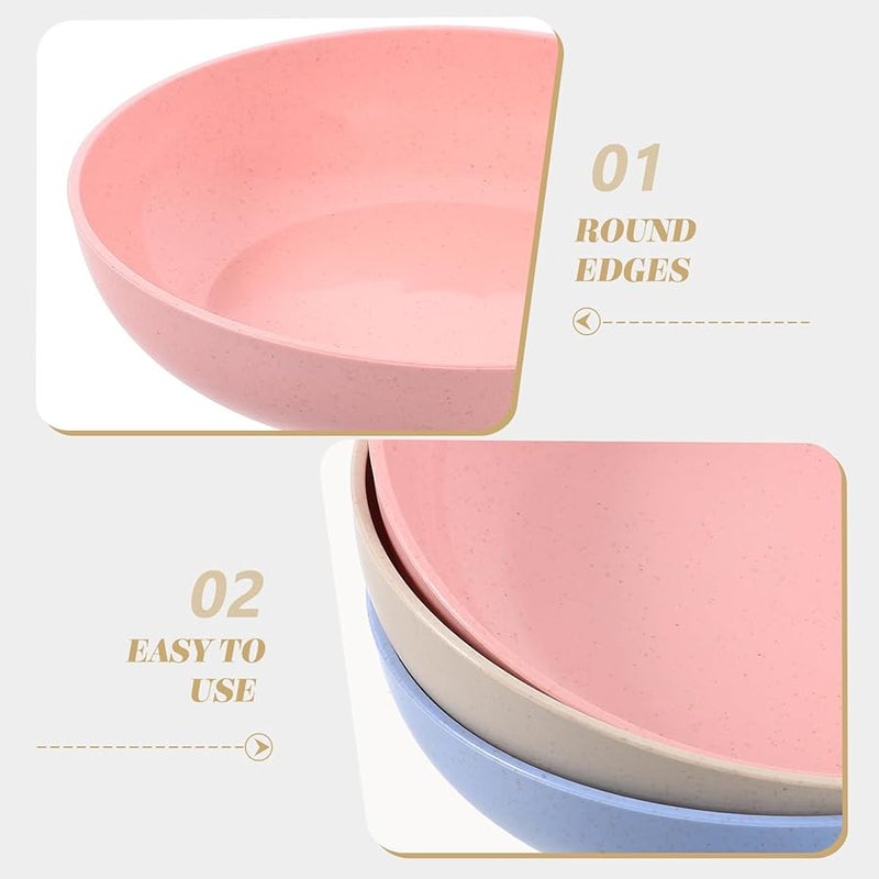 Coheali 6Pcs Shallow Cat Food Bowls Set Plastic Whisker Friendly Beige Pink Blue - Image 4