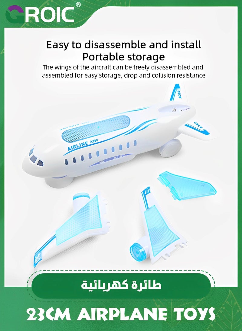 GROIC Airplane Toys for Toddlers,Musical Plane Toy,Bump & Go Action Airplanes Toy with Flashing Lights & Sounds,Toy Airplane,Realistic Model Airplane for Kids - Image 2