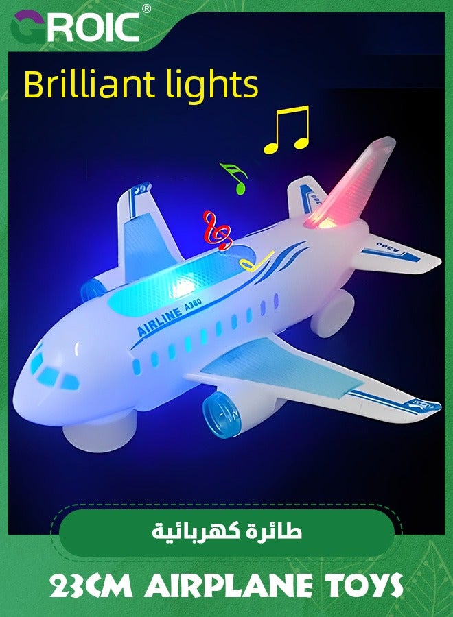 GROIC Airplane Toys for Toddlers,Musical Plane Toy,Bump & Go Action Airplanes Toy with Flashing Lights & Sounds,Toy Airplane,Realistic Model Airplane for Kids - Image 5