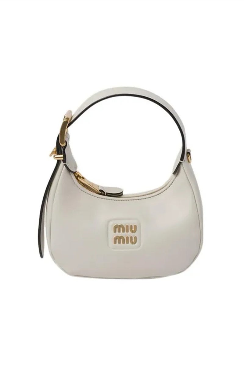 Miu Miu Leather Hobo Bag In Leather With Gold-Tone Hardware - Image 1