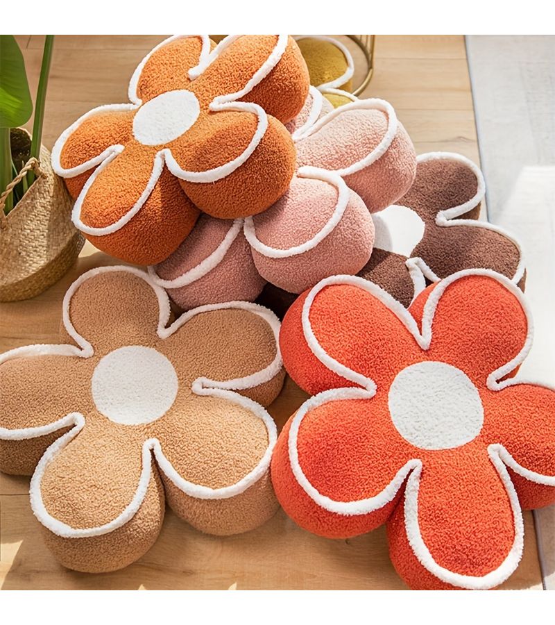 Ten Color Flower Cushion 50cm Black for Living Room Sofa Holiday Gift - Image 2