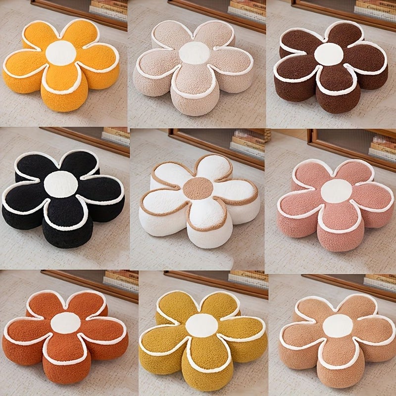 Ten Color Flower Cushion 50cm Black for Living Room Sofa Holiday Gift - Image 1