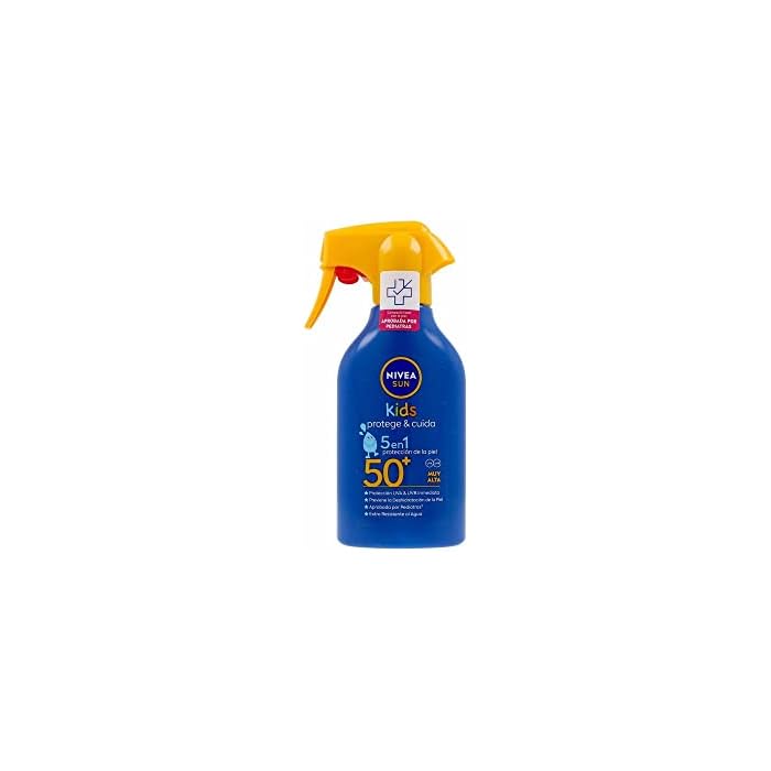 NIVEA Sun Kids Protect & Care SPF-50 Sunscreen Spray 270ml | High Sun Protection for Children's Sensitive Skin | Water-Resistant | 270 ml