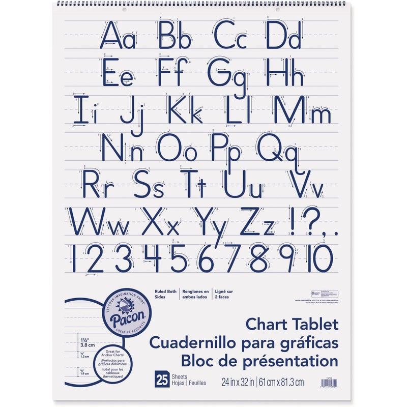 PaconÂ® Chart Tablet, 24" x 32", 1 1/2" Ruled, 25 Sheets - Image 5