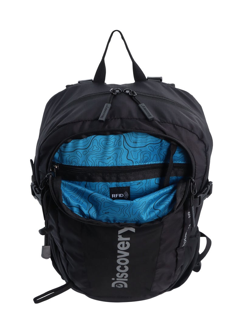 Discovery Outdoor 18L Backpack Black for Adventure, Durable Lightweight Water Resistant Bag for Men Women Hiking Trekking Camping Travel - pzsku/ZC11271374F92912E5D6DZ/45/_/1721993839/fd135aa4-a9fa-4857-a786-514b73233446