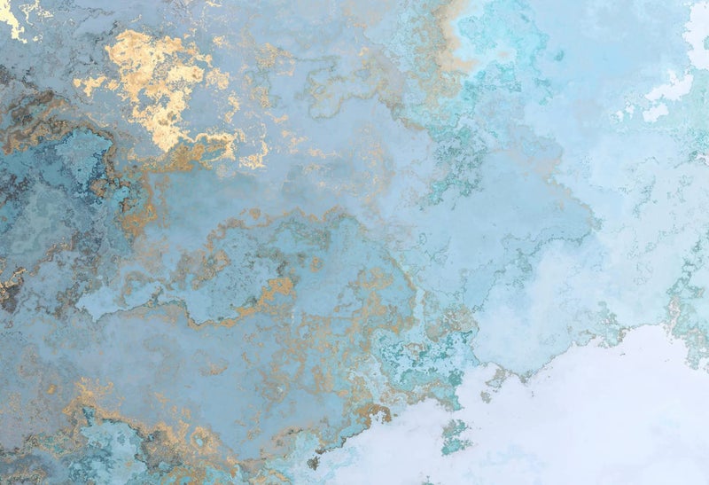 MFWFM Abstract Wallpaper Blue Gold Marble Texture Wall Mural Wallpaper(Not Peel n' Stick) - Image 2