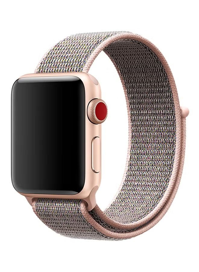 إيف سوار بديل لسلسلة Apple Watch 1/2/3 38 ملم وردي رملي - Image 1