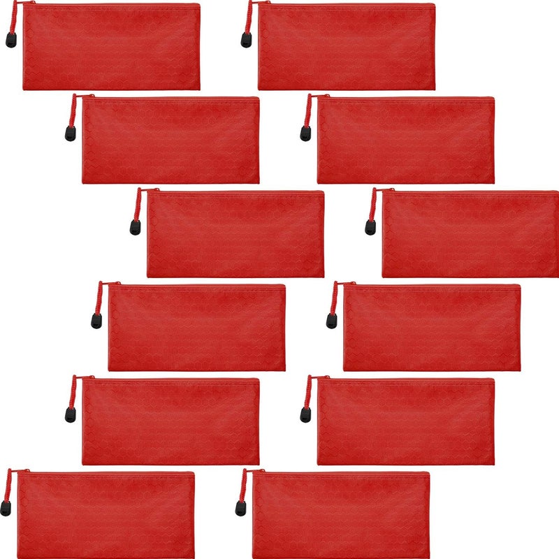 Jovitec 12 Pieces Zipper Pencil Pouch Pencil Bags Waterproof Bag for Cosmetic Makeup Office Supplies and Travel Accessories - Image 1