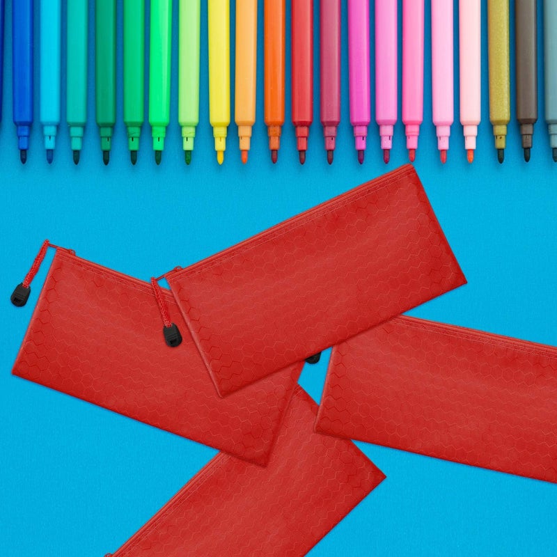 Jovitec 12 Pieces Zipper Pencil Pouch Pencil Bags Waterproof Bag for Cosmetic Makeup Office Supplies and Travel Accessories - Image 4