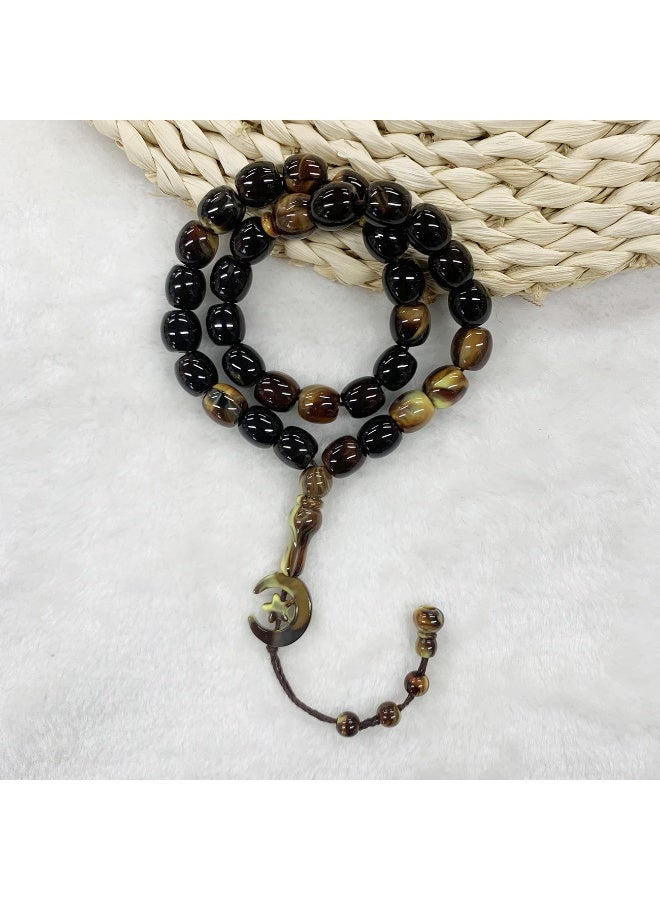 NIBEMINENT 33 Muslim Prayer Beads Mixed Black/13mm