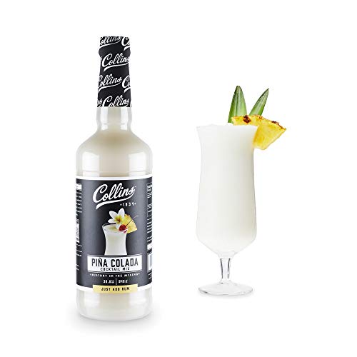 Collins Chicago Collins Pina Colada Mix | Made With Real Pineapple Juice, Coconut and Other Natural Flavors | Tropical Cocktail Mixer, Home Bar accessories Cocktail Mixers, 32 fl oz - Image 1