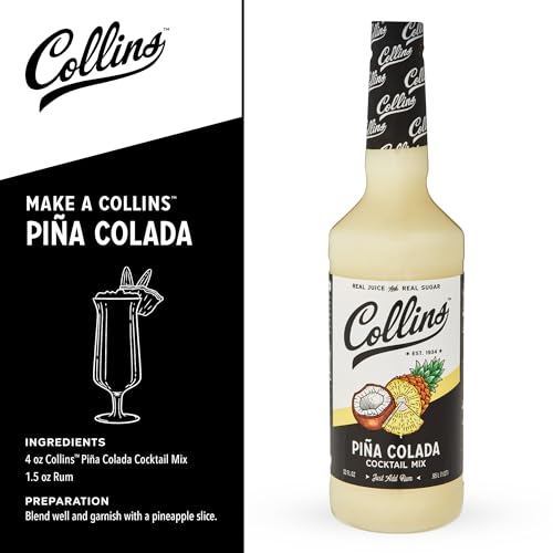 Collins Chicago Collins Pina Colada Mix | Made With Real Pineapple Juice, Coconut and Other Natural Flavors | Tropical Cocktail Mixer, Home Bar accessories Cocktail Mixers, 32 fl oz - Image 3