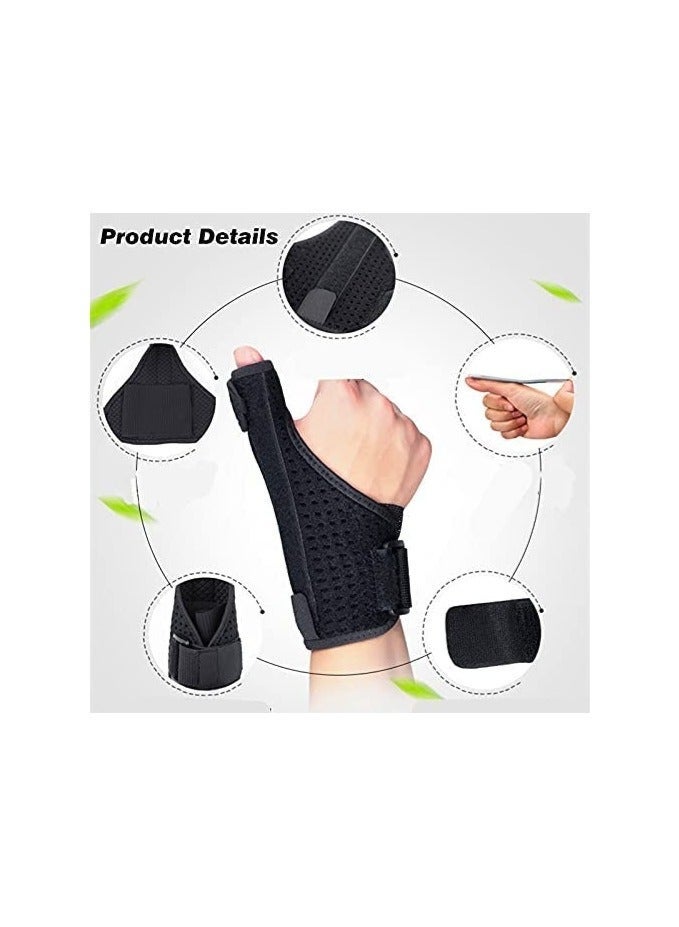 Sport Thumb Wrist Support Sleeve, Breathable and Adjustable Thumb Wrist Gloves, Gloves for Pain Relief Arthritis Tendonitis Sprained, Upgraded version, Black - Image 4