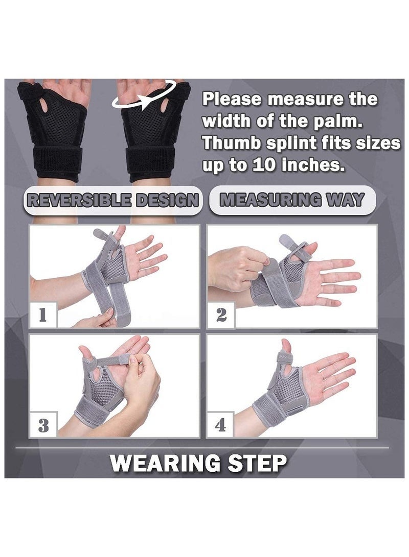 Sport Thumb Wrist Support Sleeve, Breathable and Adjustable Thumb Wrist Gloves, Gloves for Pain Relief Arthritis Tendonitis Sprained, Upgraded version, Black - Image 5