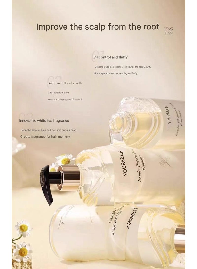 فيكرز شامبو الشاي الأبيض بالأحماض الأمينية للتحكم في الزيوت ومضاد للقشرة ومضاد للحكة ورائحة تدوم طويلاً (500 مل) - Image 5