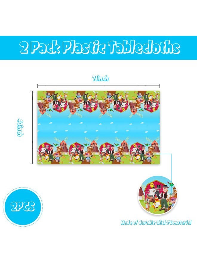 Bahteliv 2Pack Lai Granja De Zenoon Tablecloth Disposable Tablecover Birthday Party Supplies and Decorations for Kid Boy Baby Shower Rectangle Tables 70"X42" - Image 3