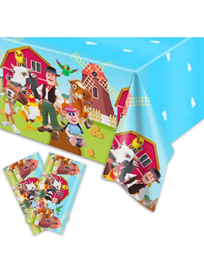 Bahteliv 2Pack Lai Granja De Zenoon Tablecloth Disposable Tablecover Birthday Party Supplies and Decorations for Kid Boy Baby Shower Rectangle Tables 70"X42" - Image 1