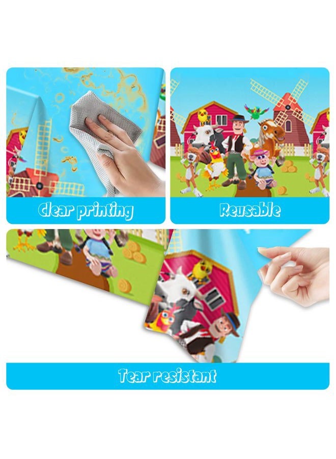 Bahteliv 2Pack Lai Granja De Zenoon Tablecloth Disposable Tablecover Birthday Party Supplies and Decorations for Kid Boy Baby Shower Rectangle Tables 70"X42" - Image 4