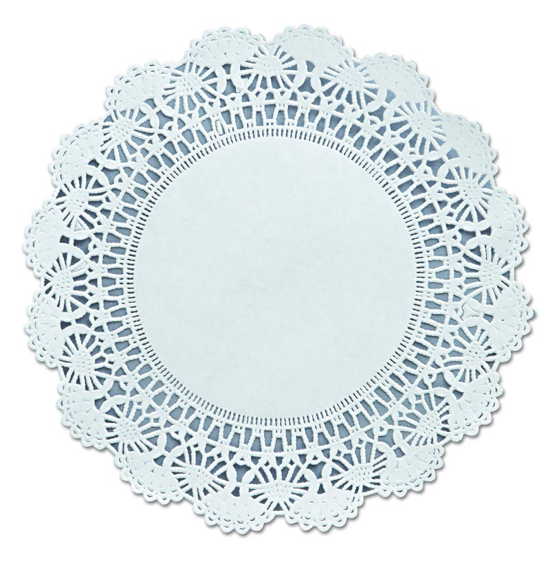 Hoffmaster Cambridge Lace Doilies  Round  8""  White  1 000/carton - Image 1