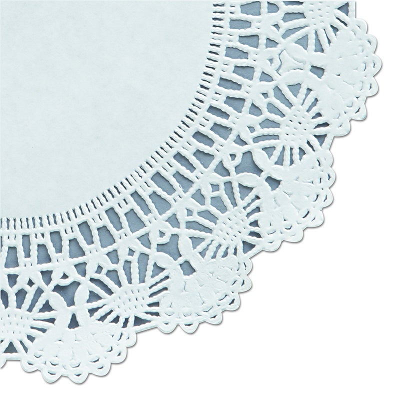 Hoffmaster Cambridge Lace Doilies  Round  8""  White  1 000/carton - Image 2