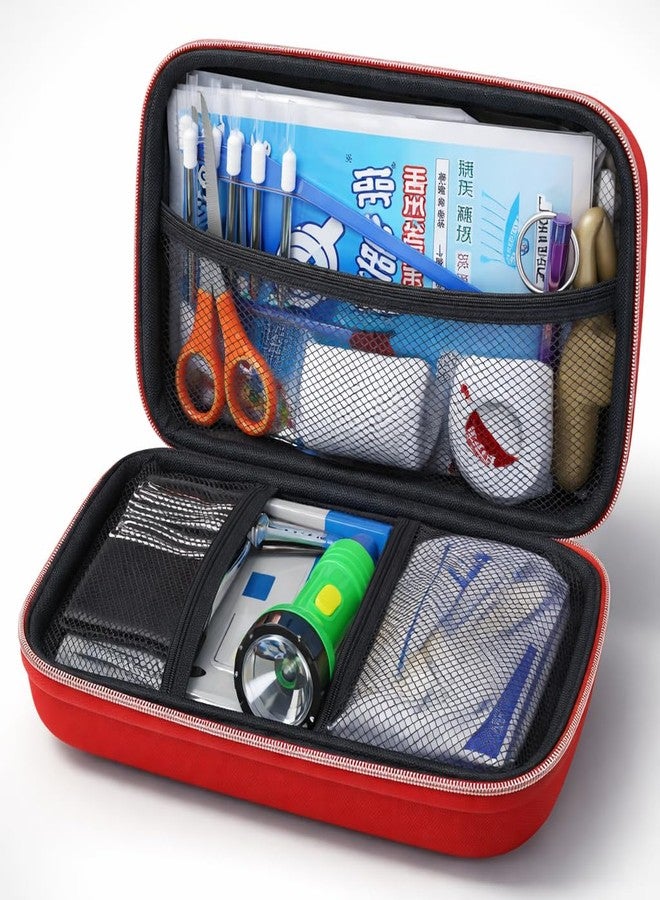 HARSHTI Portable First Aid Kit Storage Box, Durable EVA Hard Case Medical Organizer with Handle, Water-Resistant Emergency Medicine Bag for Travel, Home & Car – Travel Medical Organizer Case (SMALL) - Image 2