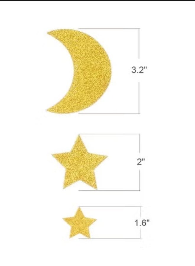 ThePartyPopper Ramadan Star and Crescent Moon Hanging Garland - Image 2