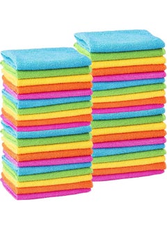MTS MTS (40) Microfibre Cleaning Cloths Dusters Car Bathroom Polish Towels (40)  - Image 1
