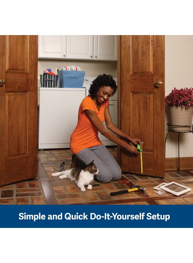 PetSafe PetSafe Interior Cat Door: 2-Way Locking, Indoor Pet Door Flap - Tinted Privacy Door for Cat Litter Box or Pet Feeder, Built-in Door Lock, Durable Door Frame, DIY Easy Install, Hardware Kit Included - Image 5