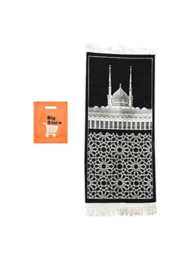 Chanila Prayer Mat - 110X70Cm  Black+Big Store Bag Gift 