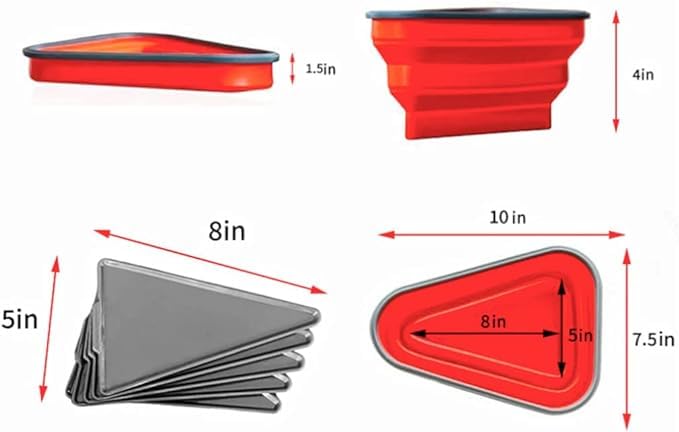 Brikipth Easy To Store Pizza Storage Container with 5 Microwavable Serving Trays | Adjustable Pizza Slice Container to Organize & Save Space | BPA Free, Microwave & Dishwasher Safe - Image 4