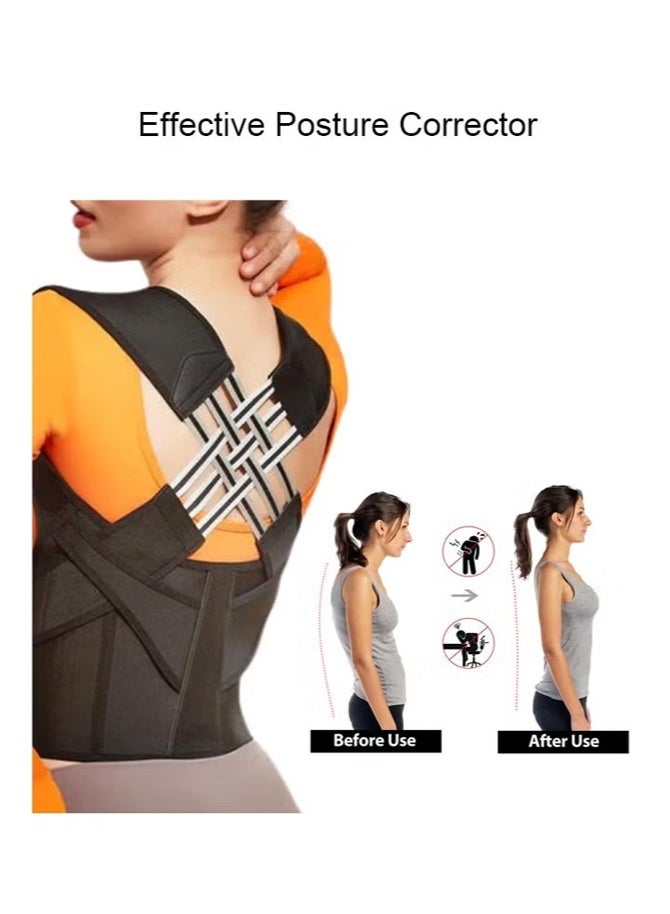 Posture Corrector for Women and Men, Adjustable Back Brace and Back Straightener for Scoliosis, Hunchback and Slouching, Breathable Shoulder and Spine Support Belt for Back Pain Relief, Ergonomic Posture Trainer for Home, Office, Gym and Daily Wear - Image 2