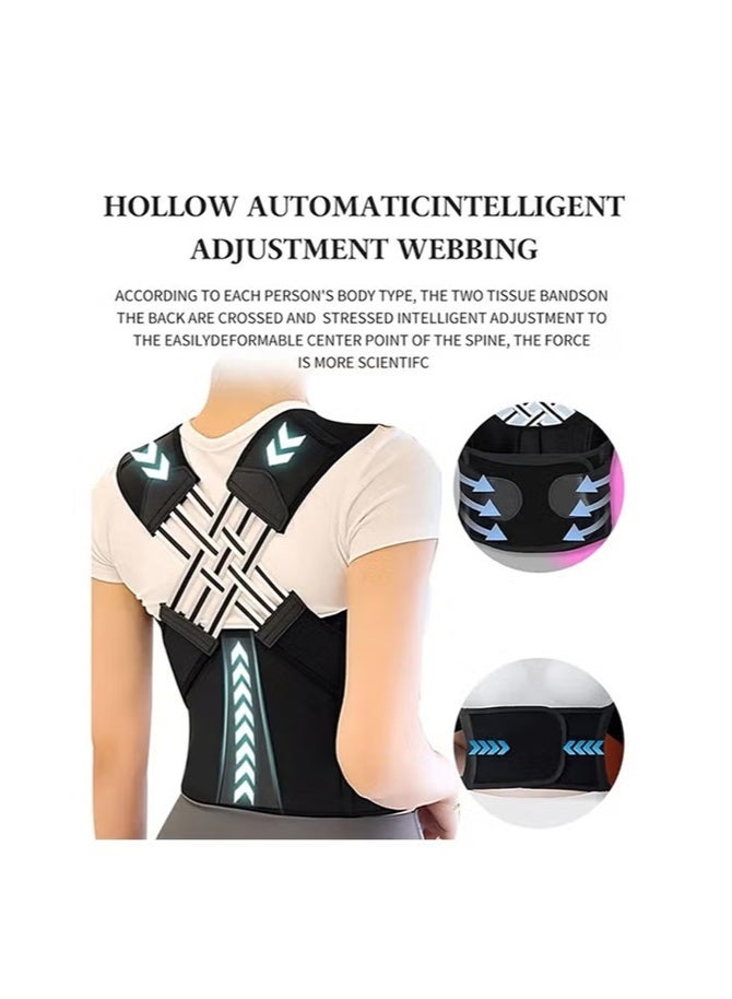 Posture Corrector for Women and Men, Adjustable Back Brace and Back Straightener for Scoliosis, Hunchback and Slouching, Breathable Shoulder and Spine Support Belt for Back Pain Relief, Ergonomic Posture Trainer for Home, Office, Gym and Daily Wear - Image 3