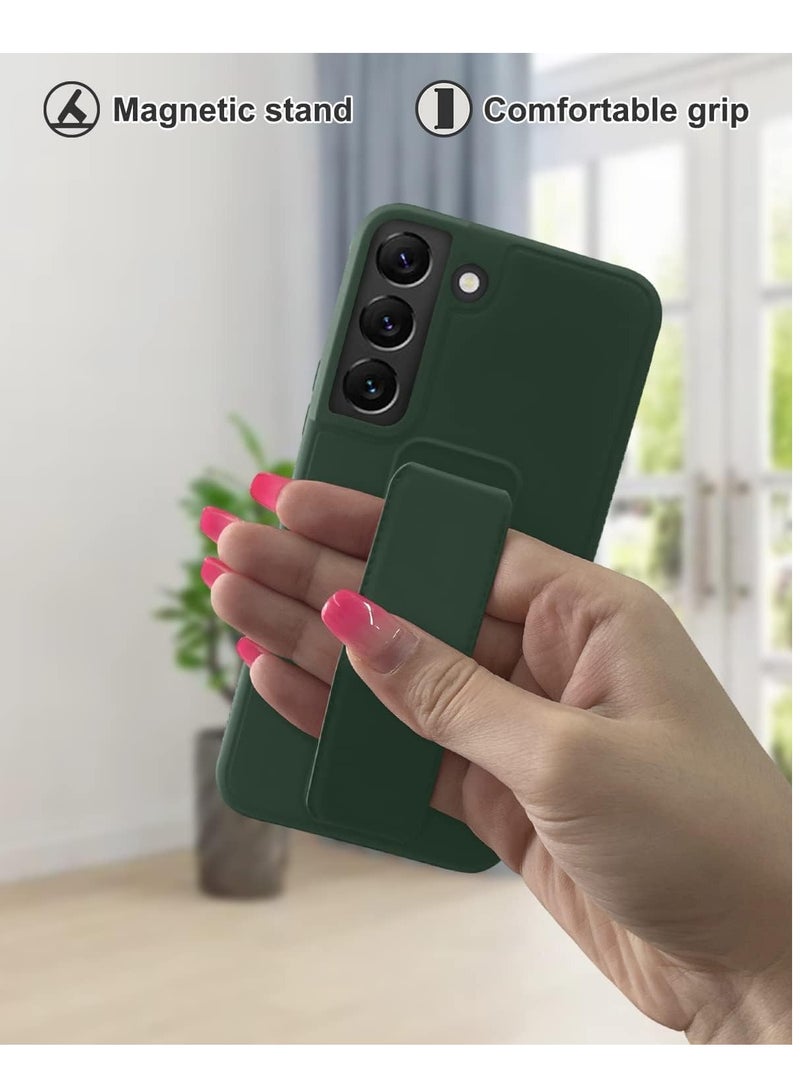 Samsung Galaxy S23 Case with Kickstand & Magnetic Car Holder Vertical Horizontal Premium Silicone Hand Strap & Multi Holder Grip for Phone - Image 4