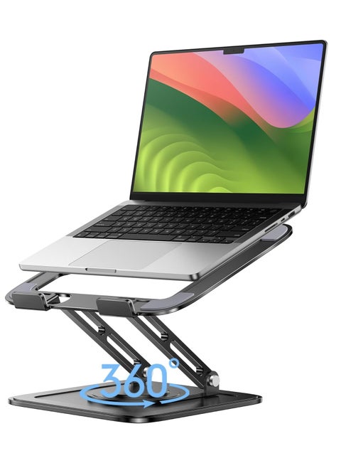 Laptop Stand for Desk,Adjustable Laptop Riser Aluminium Alloy Material Foldable Portable Laptop Holder,Ventilated Cooling Notebook Stand for MacBook Pro/Air,Lenovo,Dell, HP,All Laptops&Tablets 10-16"