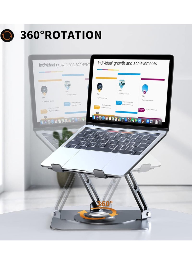 Laptop Stand for Desk,Adjustable Laptop Riser Aluminium Alloy Material Foldable Portable Laptop Holder,Ventilated Cooling Notebook Stand for MacBook Pro/Air,Lenovo,Dell, HP,All Laptops&Tablets 10-16"