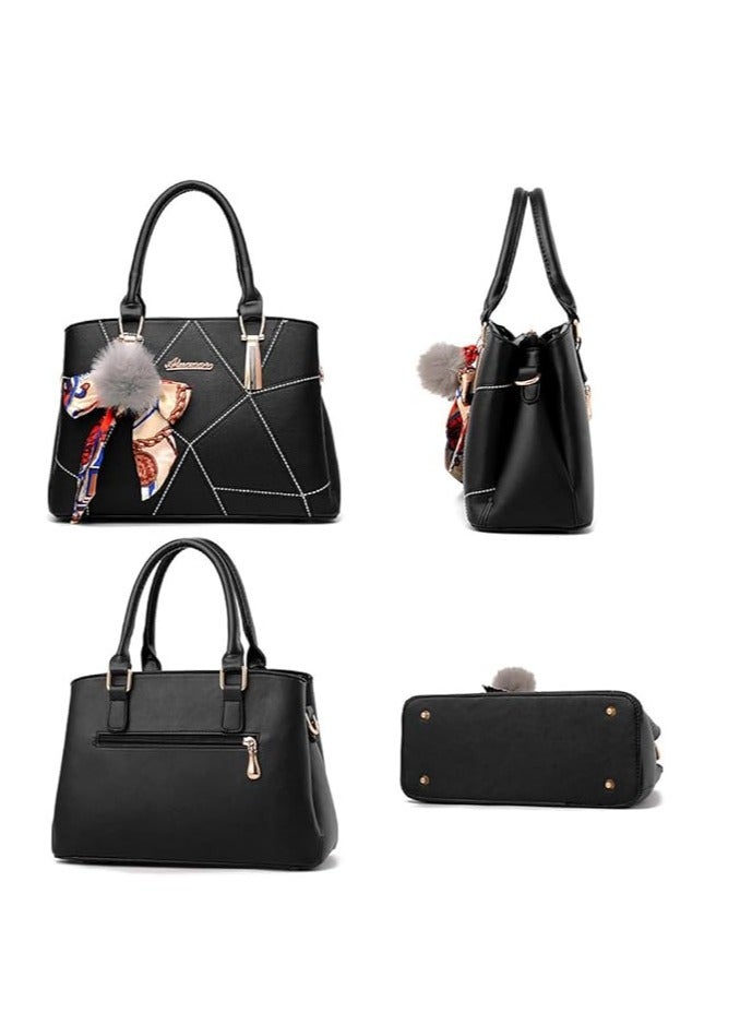 Fashion Women's PU Leather Handbag Crossbody Bag for Women Large Capacity Tote Bags Top Handle Fashion Shoulder Bag for Ladies Travel - Image 3