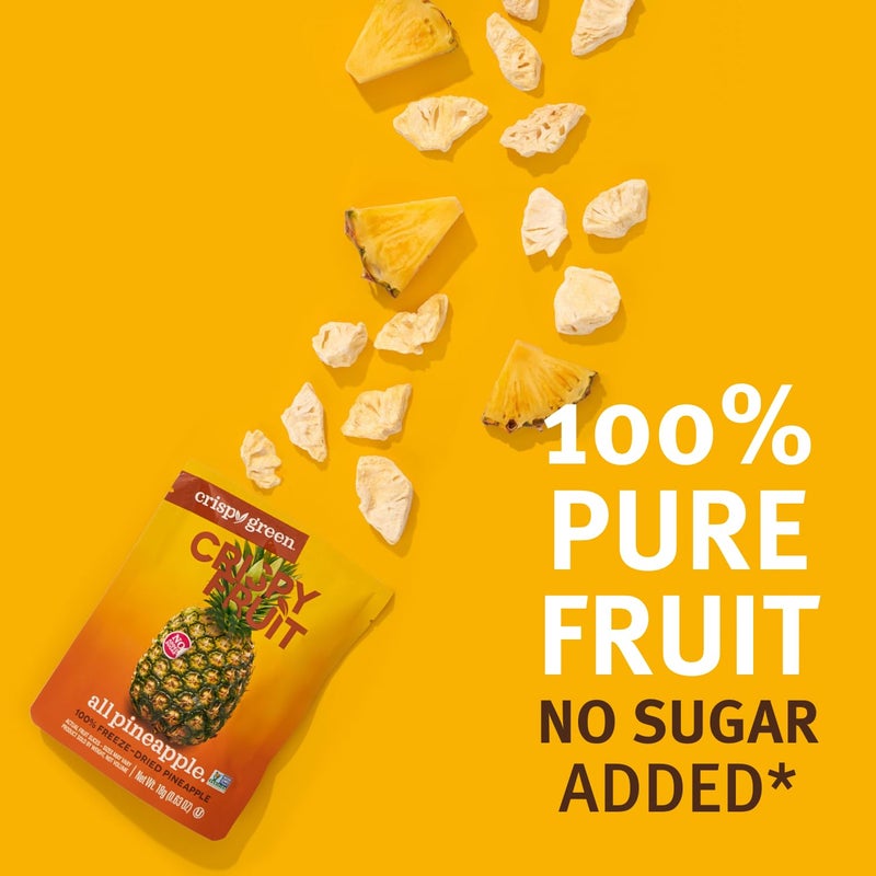 Crispy Green Natural Freeze-Dried Fruit, Pineapple Single-Serve, No Sugar Added, 0.63 Ounce (Pack of 12) - Image 4